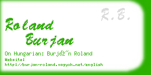 roland burjan business card